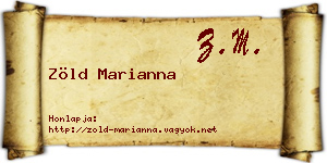 Zöld Marianna névjegykártya