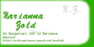 marianna zold business card